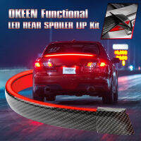 NEW2022 OKEEN 130CM Universal LED Carbon Fiber Spoiler Rear Light For Car 12V ke Parking Warning Lamp HighLow Beam