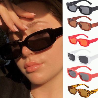 Women Small Rectangle Sunglasses Unisex Vintage Anti glare UV400 Shades Eyewear Outdoor Riding Car Driving Eye Protection