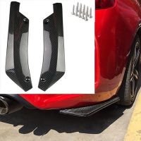 2pcs Universal Car Rear Bumper Carbon Fiber Lip Angle Splitters Diffuser Bumper Lip Diffuser Splitter Spoiler Scratch Protector