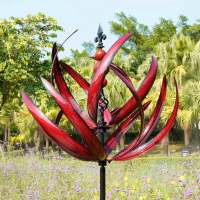 Wind Spinner Rotator สำหรับ Yard Garden กลางแจ้งโลหะขนาดใหญ่ Kinetic Wind ประติมากรรม Yard Lawn Art ตกแต่งกลางแจ้งด้วย Stake