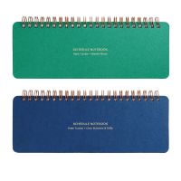 Schedule Notebook with Habit Tracker Weekly Memo Daily Planner and ToDo Horizontal Memopad Copper Wire Coil Agenda Notepad Laptop Stands