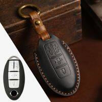 Full Car Key Cover Gift Leather Car Model 4 Buttons NV200 Black Remote