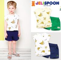 [JELISPOON] เสื้อยืดลายกล้วย + กางเกงสีสันสดใส [korean brand] T-shirt + Pants/JTPUSE05