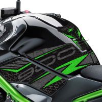 ของมาใหม่! แผ่นรองถังน้ำมันรถจักรยานยนต์กันลื่นสำหรับ Kawasaki Z900 Z900 2017-23 3M สติกเกอร์ป้องกันการลื่นที่หัวเข่ารูปลอกอุปกรณ์เสริมกันน้ำ