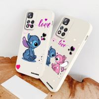 Liquid Rope Cover Disney Art Stitch Cool Love Phone Case For Xiaomi Redmi Note 12 11 11S 11T 10S 10 9S 9T 9 Pro Plus 5G Funda