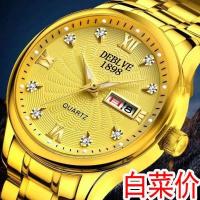 Swiss imported fully automatic mechanical watch mens dual calendar luminous trend fashion business waterproof stainless steel watch