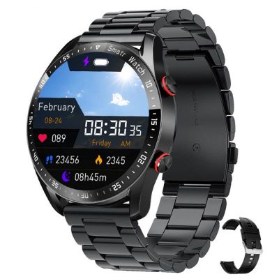 ℗◑❁ Heart Rate Blood Pressure Monitor Ecg And Ppg Waterproof Full Touch Screen Smartwatch Business Bluetooth Call Hw20 Smart Watch