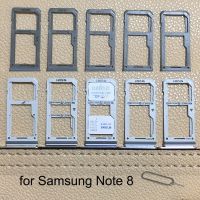 สำหรับ Samsung Galaxy Note 8 N950 N950F N950U N950FD N950W ต้นฉบับกรอบโทรศัพท์ใหม่อะแดปเตอร์ซิมการ์ดที่ใส่ไมโครถาด SD การ์ดชิ้นส่วนทดแทน LKT37121