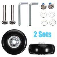 2 Sets Luggage Suitcase Replacement Wheels Roller Bearing Hardware Repair Kit Furniture Casters OD 45mm Furniture Protectors Replacement Parts