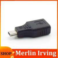 Merlin Irving Shop Universal USB 2.0 A To Mini B 5-Pin Female Male Adapter Mini Type-A B Jack Splitter for Smart Phone OTG Converter