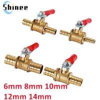 Red Handle Small Valve 6mm 8mm 10mm 12mm 14mm Hose Barb Inline Brass Water Oil Air Gas Fuel Line Ball Valve Pipe Fittings - Pipe Fittings - AliExpress