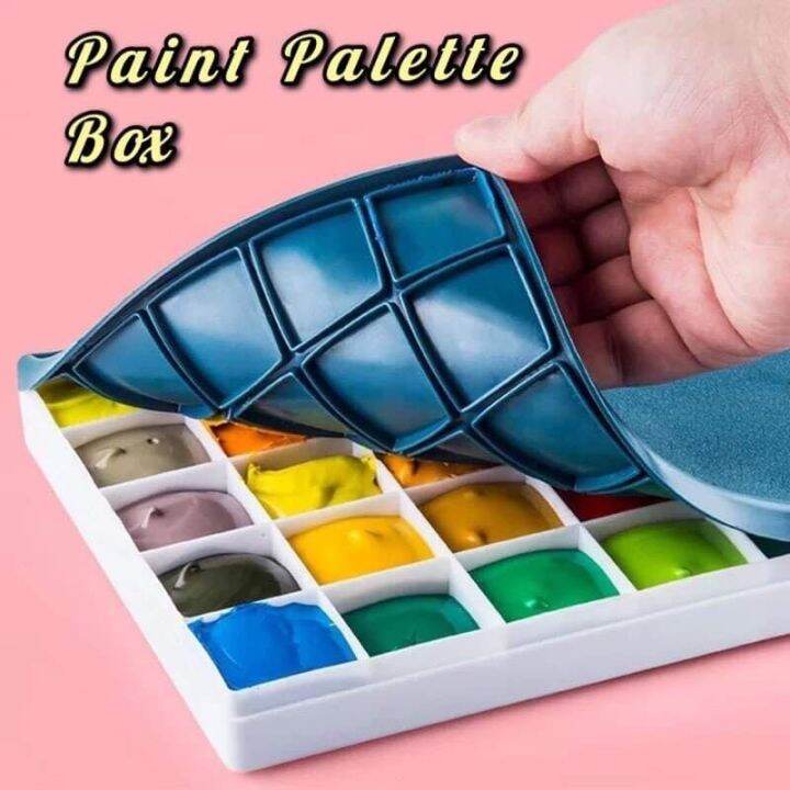 Artist Paint Palette Tray With Rubber Cover Lazada PH
