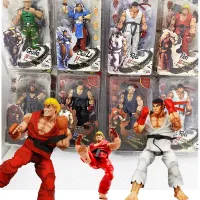 ตุ๊กตาเคนริว NECA Chun Li Hoshi Akuma Chunli Gouki ตุ๊กตาขยับแขนขาได้ Guile ตกแต่งชั้นวางหนังสือคอลเลกชันโมเดลของเล่น