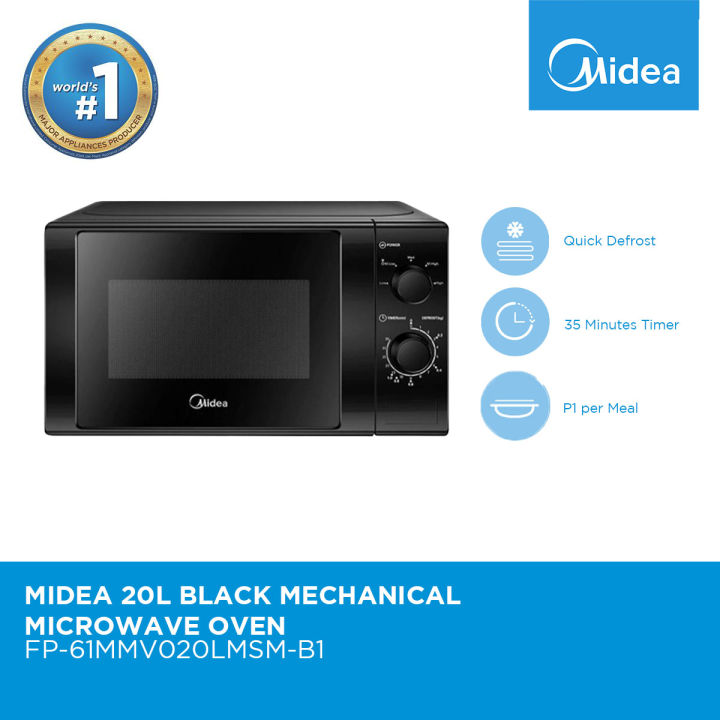 Midea Black Mechanical Microwave Oven 20L With 35-Minute Timer And ...