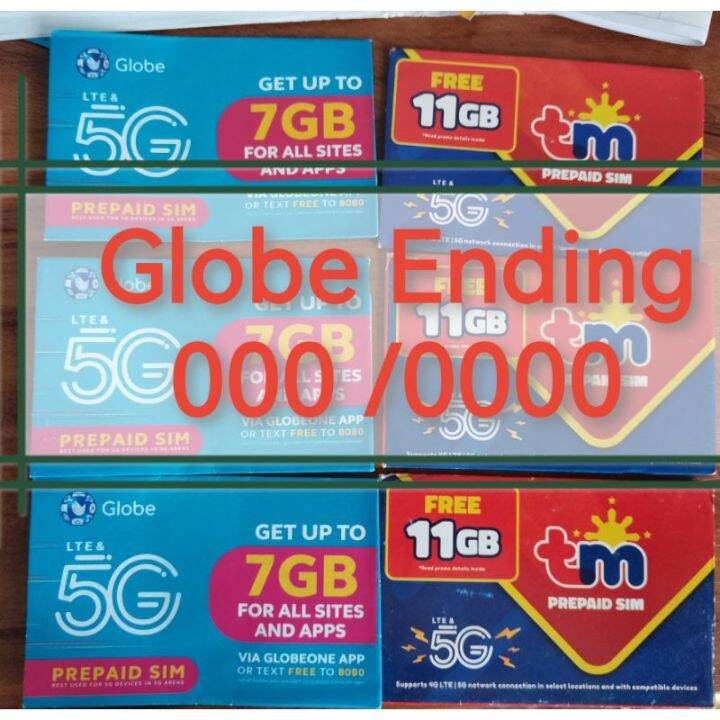 Globe and TM SPECIAL vanity sim Lazada PH