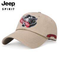 【KFAS Clothing Store】 Jeep Trend Counter หมวกผ้าฝ้ายแท้หมวกเบสบอลหมวกสำหรับผู้ชายและผู้หญิง Dad Truck Driver Hat