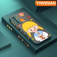 YIWESAN เคสสำหรับ Tecno Camon 17P Spark 8 Pro Spark 8 P เคสชานมลายการ์ตูนเด็กผู้หญิงมีน้ำค้างแข็งโปร่งใสแข็งด้านข้างเคสขอบสี่เหลี่ยมกล้องปลอกซิลิโคนกันกระแทกเคสนิ่ม