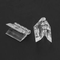 2Pcs Transparent Plastic Folding Hinges Durable Clear Acrylic Hinge Tools Cabinet Hardware Furniture Cabinet Door Hinges