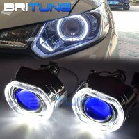 Bi-Xenon เลนส์ Angel Devil Eyes โปรเจคเตอร์3.0นิ้ว H1 HID LED Square Halo ไฟหน้าเลนส์ H7 H4ไฟรถอุปกรณ์เสริม