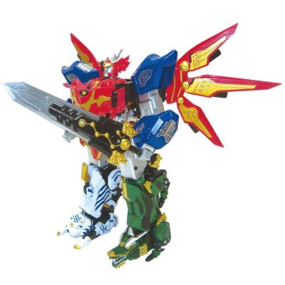 Children Toys Gifts 5 In 1 Assembly Dinozords Transformation Ranger Megazord Robot Action Figures Children Toys Gifts