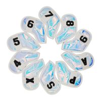 New 10 sets/set, golf iron head cover TPU protective cover 4-9,P,S,A,X, club head cover, club cap cover Velcro wedge cover