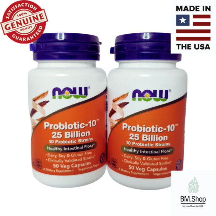 [พร้อมส่ง] Now Foods Probiotic 10 25 Billion 50 Veg Capsules