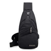 USB Charge Crossbody Bag Chest Pack Casual Man Shoulder Bags