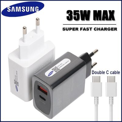 Original Samsung 35W Super Fast Charger Usb Type C Cargador S21 S22 Ultra A52S A71 A70 S20 FE Power Adapter For Galaxy Note20 10