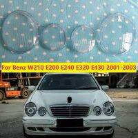 สำหรับรถเบนซ์ W210 E200 E240 E430 E320 2001 2002 2003ฝาไฟหน้ารถโป๊ะไฟแบบโปร่งใสเลนส์กระจกโป๊ะโคมไฟตัวครอบไฟหน้า