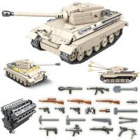 NEW LEGO WW2 German Military King Tiger Battle Technical Tank Block Model Building Adult Toys for Children Boys Army Soldier Bricks Gifts