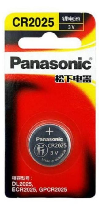 (แพคเดี่ยว) ถ่าน Panasonic CR2025 1ก้อน แพคเกจนำเข้า hk ของใหม่ ของแท้