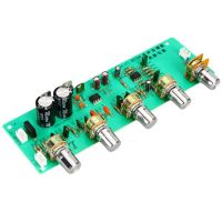 2.0 HIFI AN4558 Audio Preamplifier Bass Midrange Treble Balance Adjustable Audio Preamp Finished Board with Tone Control