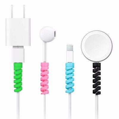 【CW】 2pcs Plastic Cable Protector Data Winder Cord Earphone Wire Charger