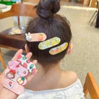 ✉ 4pcs/Set Baby Hair Clip Girls Barrette Cartoon Fruits Children Bangs Broken Hair Sticker Artifact Hair Accessories 2022 Summer