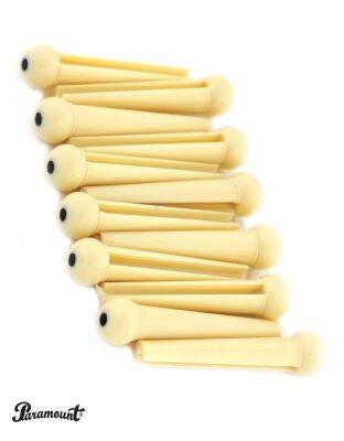 Paramount BP001 หมุดกีตาร์ 12 ตัว แบบมีจุดแต้ม (Bridge Pin with Dots Acoustic Guitars / Pack of 12)