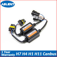 Aslent 2ชิ้น H7 H4 H1 H11 9006ไฟรถยนต์ถอดรหัส Canbus ไม่มีข้อผิดพลาดหลอดไฟไฟหน้า LED อัตโนมัติสายควบคุมอะแดปเตอร์ Wi ฟรี