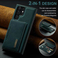 2023FashionLeather แม่เหล็กกลับกรณีสำหรับ Samsung Galaxy S23 S22 S21 S20 Fe หมายเหตุ20อัลตร้าพลัสที่ถอดออกได้กระเป๋าสตางค์ผู้ถือบัตรปกกรณี