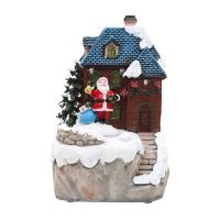 1 Piece Village Luminous Ornament Figurine Christmas Decorations Crafts Home Xmas Decor A