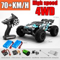 รถ Rc 4X4ทางวิบากความเร็วสูง Mobil Remote Control 75กม./ชม. พร้อมรถบิ๊กฟุตไร้แปรงถ่าน4WD 1/16สำหรับเป็นของขวัญสำหรับเด็กผู้ชาย