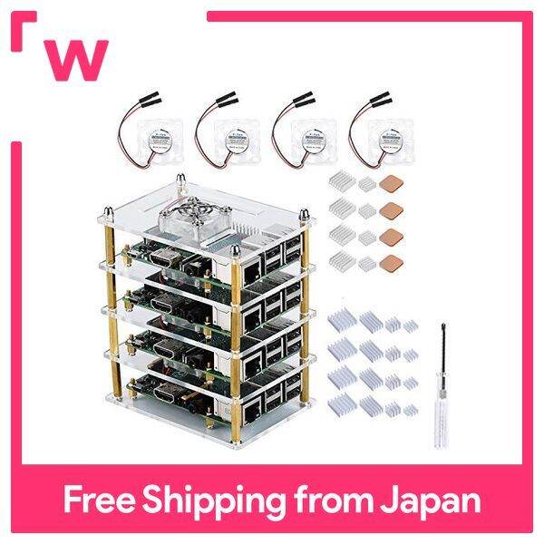 Geeekpi Raspberry Pi4 Cluster Case Với Quạt Tản Nhiệt Và Raspberrypi4 ...