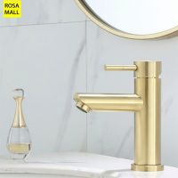 Israel G3/8 Bathroom Gold Basin Faucet Stainless Steel Hot Cold Mixer Wash Basin Taps Sink Faucets Single Handle Kitchen Faucets