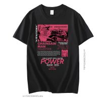 Chainsaw Man Power T เสื้อผู้ชาย Aesthetic คู่ Graphic Tees Tops ผู้ชายผู้หญิงขนาดใหญ่แขนสั้นเสื้อยืด Harajuku Kawaii