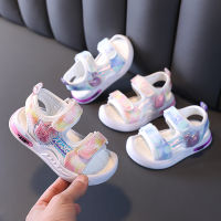 Nice Rhionstone Swan Summer Little Girls Sandals Shoes Casual Sports Baby Girl Beach Shoes Flats Purple Pink Kids Sandals E04292