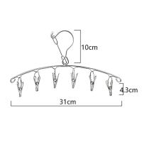 ที่แขวนถุงเท้าสเตนเลสที่ใส่ราวตากผ้าชุดชั้นในที่แขวน6-20pegs คลิปถุงเท้าซักรีด