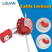 【YF】 Adjustable Cable Lockout Universal Valve Safety LOTO Lock Combination Security Steel Wire ABS Body Length 2m With 4 Locks