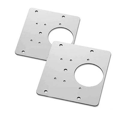 【LZ】 With 6 Mounting Screws Repair Plate Kit Stainless Steel Mounting Plate With Hole 90x80mm/90x90mm/90x50mm