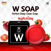 Wink White W Soap สบู่ดับเบิ้ลยู ทำความสะอาดผิวหน้า กล่องดำ ก้อนแดง 1 กล่อง