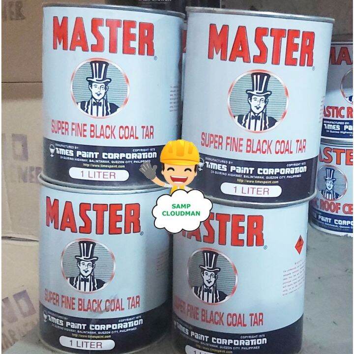 Master Black Coal Tar Super Fine Waterproofing Paint 1 Liter Lazada PH