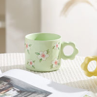 Cute Flowers Ceramic Water Cup Simple Good-looking Mug Couple Coffee Mug Office Breakfast Cup