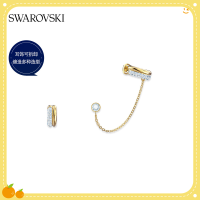 ต่างหูสวารอฟสกี้ Swarovski TIME simple asymmetrical female ear bone clip detachable gift for girls jewelry